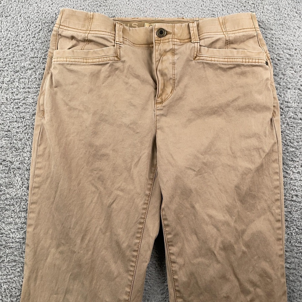 Orvis Pants Womens 8 Khaki Stretch Chino Straight Leg Outdoors Cotton Spandex